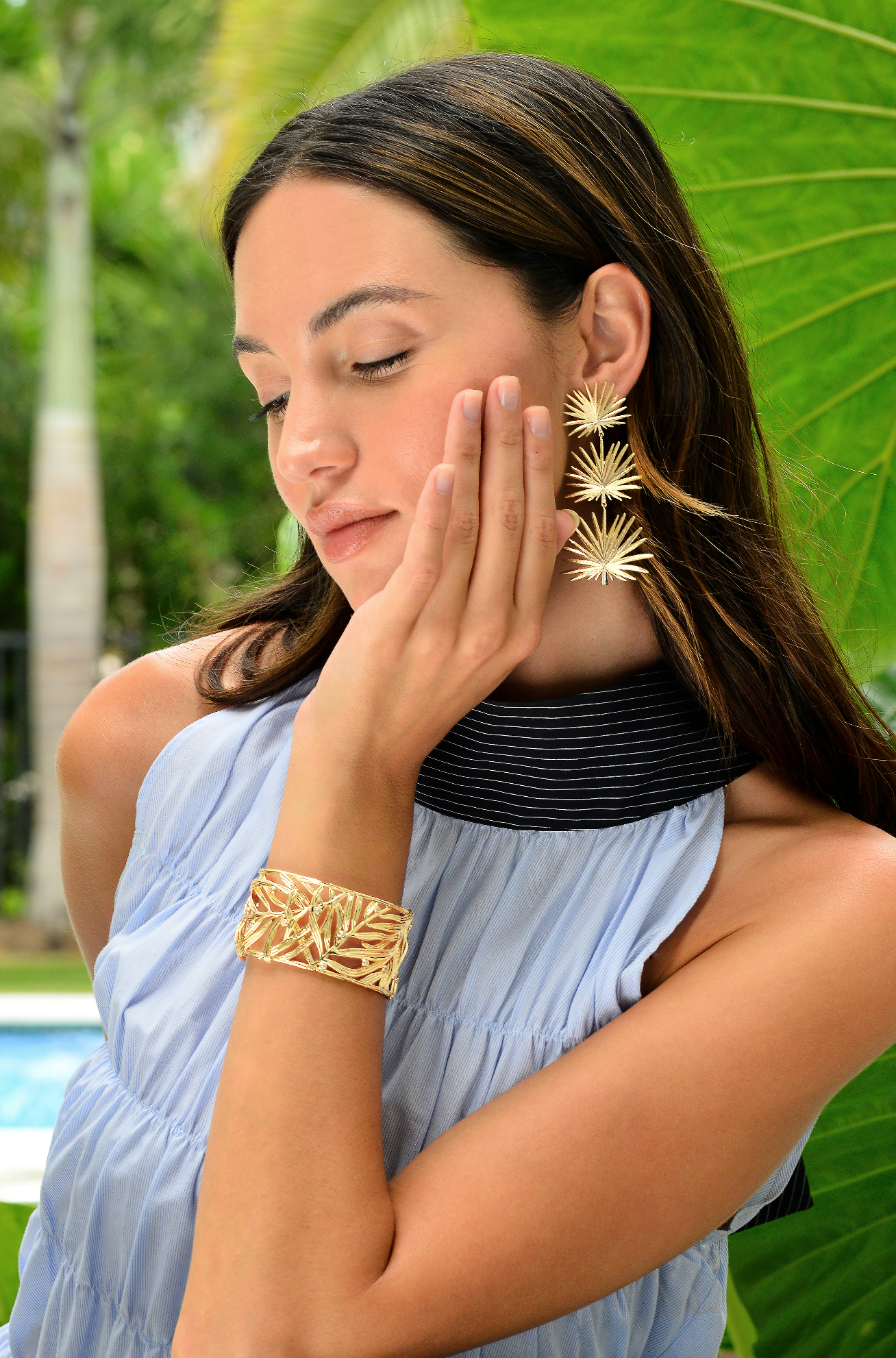 Palm Leaves Cuff