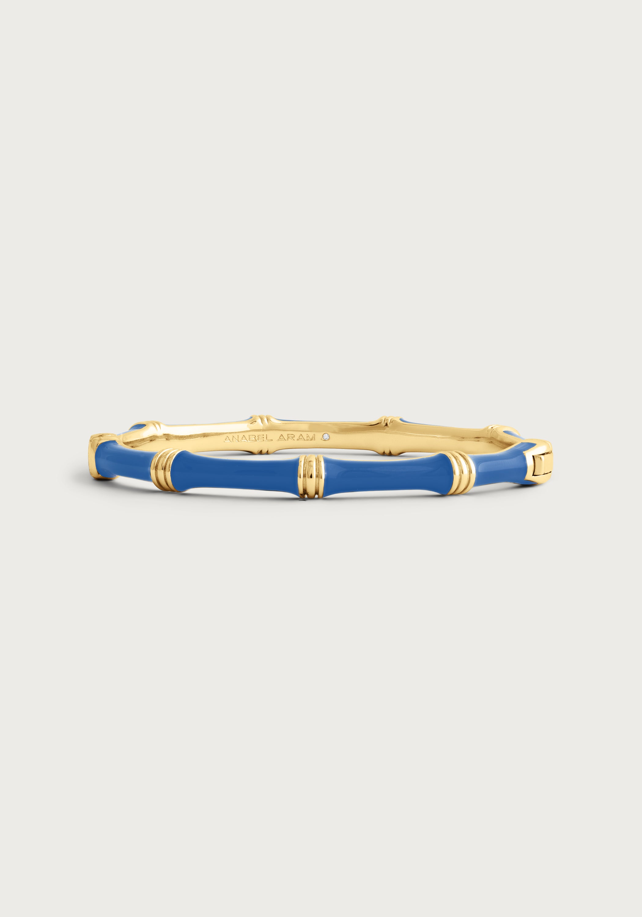 Bamboo Enameled Hinged Bangle