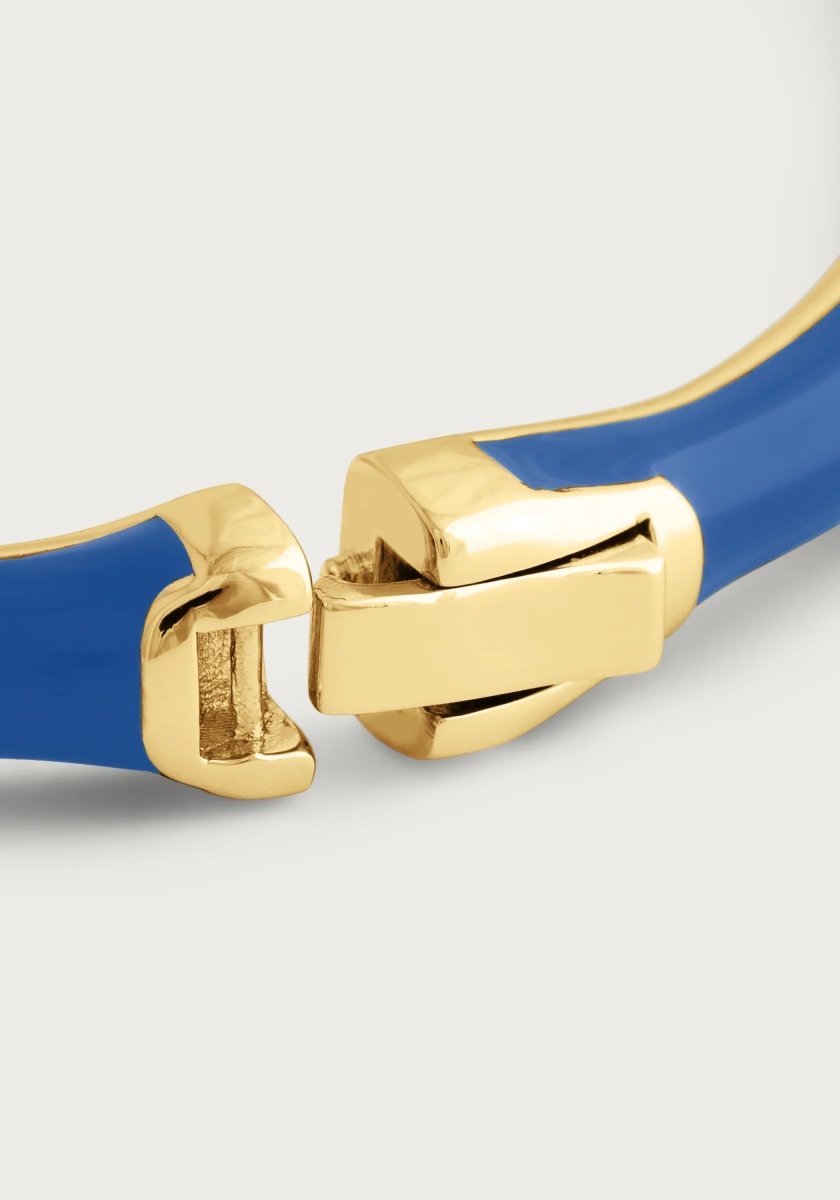 Bamboo Enameled Hinged Bangle - Anabel Aram