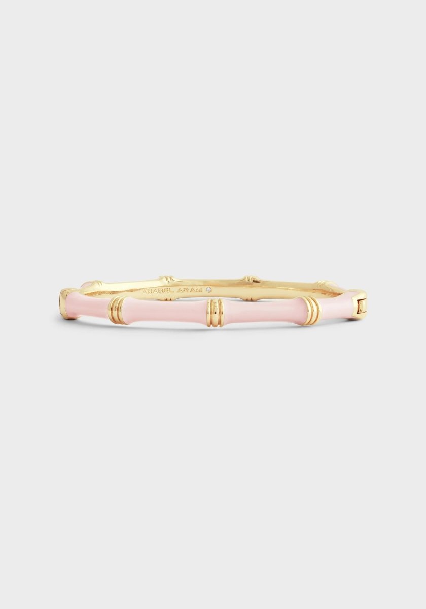Bamboo Enameled Hinged Bangle - Anabel Aram
