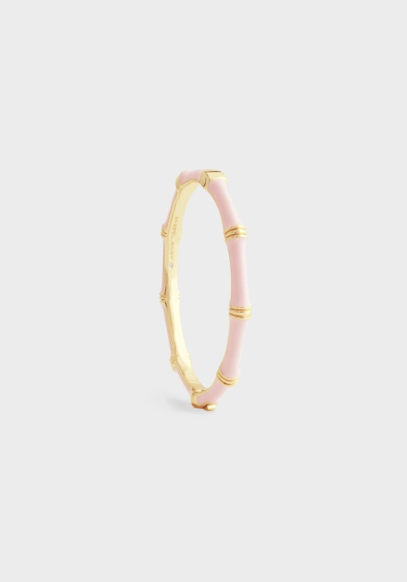 Bamboo Enameled Hinged Bangle - Anabel Aram