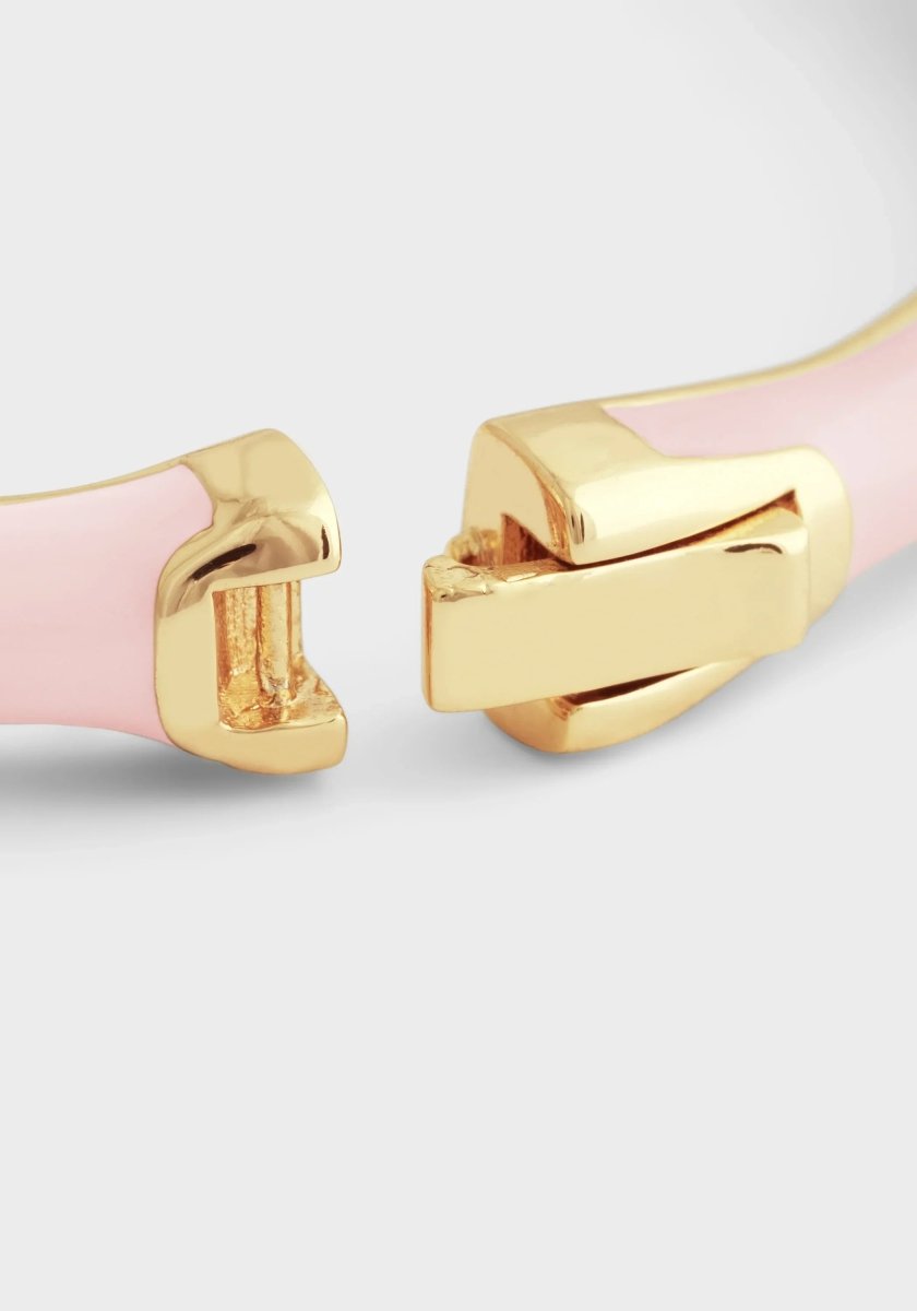 Bamboo Enameled Hinged Bangle - Anabel Aram