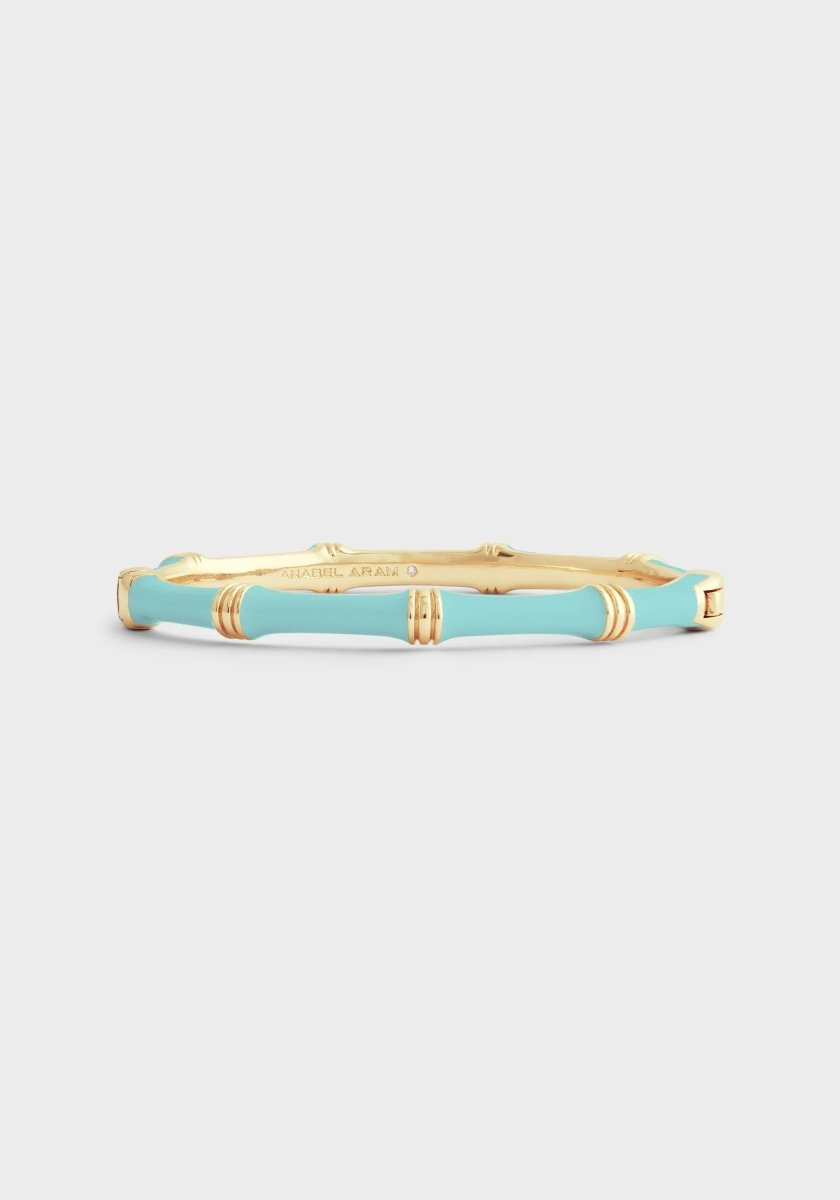 Bamboo Enameled Hinged Bangle - Anabel Aram