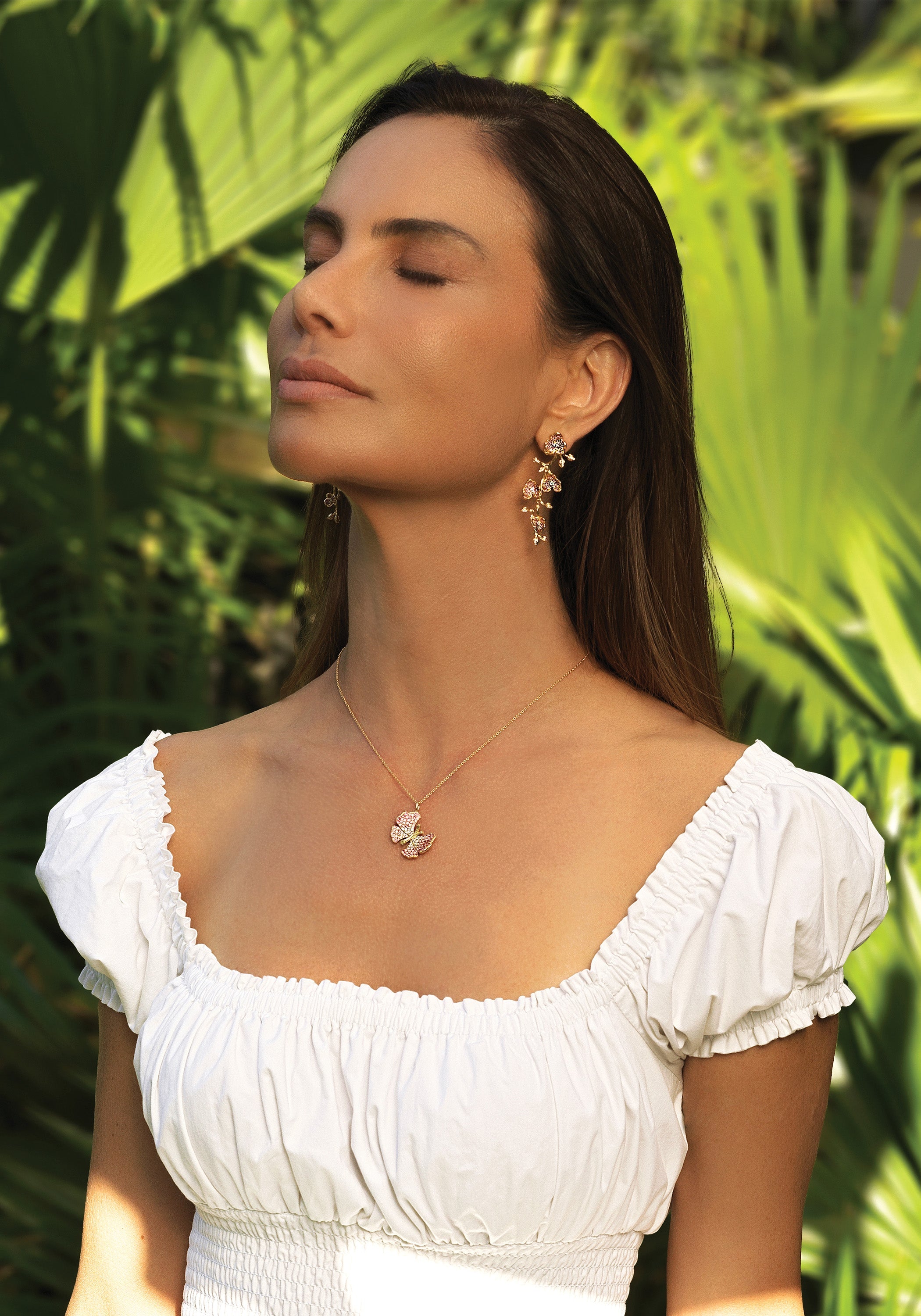 Butterfly Pink Pavé Necklace